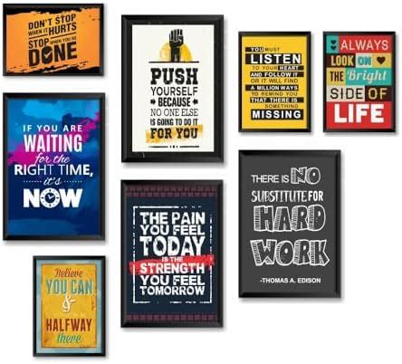 PAPER PLANE DESIGN Gym workout motivational quotes wall framed posters ...