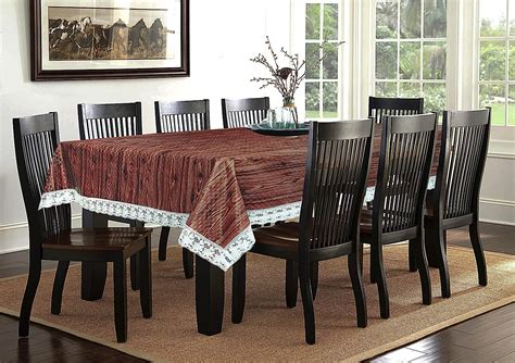 Buy Blue Grass Modern Teak Wood Designs Printed Dining Table Cover for ...