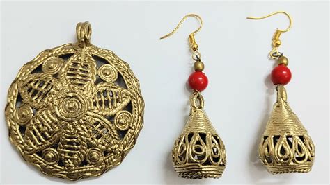 Dokra Dhokra Ethnic Collection of Brass Dokra Pendant Jewellery for Wo ...