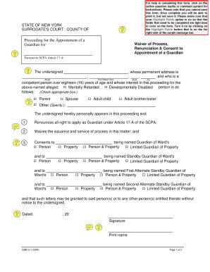 Examples Of Consent To Probate Forms Ny - Fill and Sign Printable ...