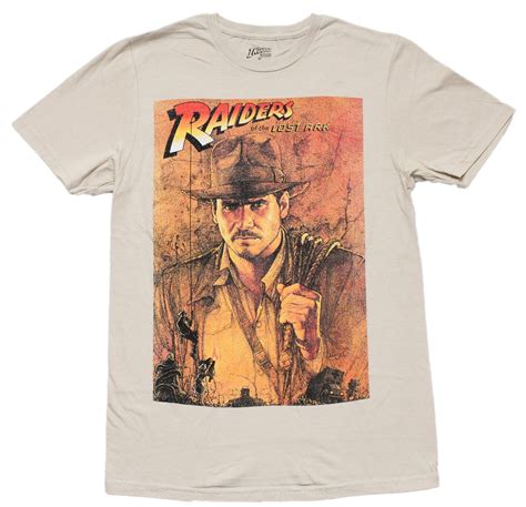 Indiana Jones Mens T-shirt - Raiders of the Lost Ark Distressed Movie ...