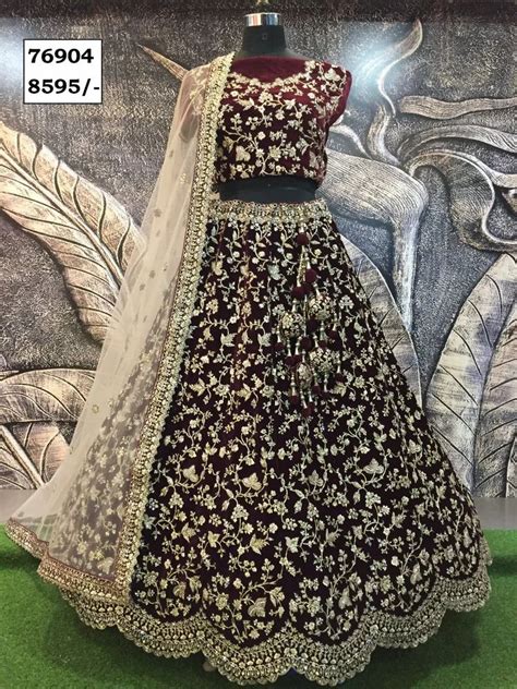 Wedding Lehenga - Mustard Yellow Net Embroidered Semi Stitched Lehenga ...