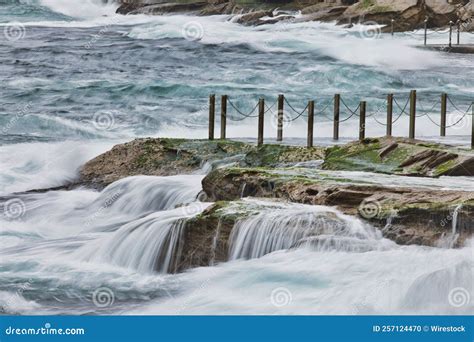 Long Exposure of Water Flowing on the Rocks. Stock Photo - Image of ...