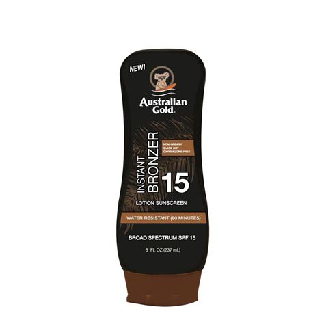 Buy Australian Gold Sunscreen Lotion with Instant Bronzer SPF 15, 8 ...