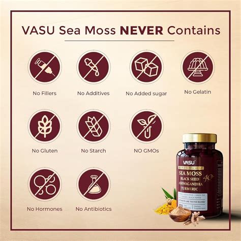 Vasu Sea Moss Capsules - 100 Count - Sea Moss Black India | Ubuy
