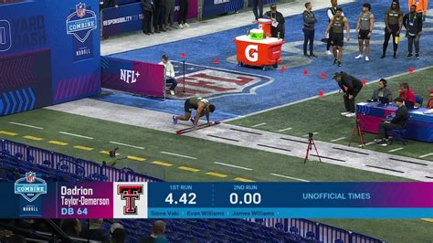 Skyler Bell runs official 4.40-second 40-yard dash at 2026 combine Vector Art