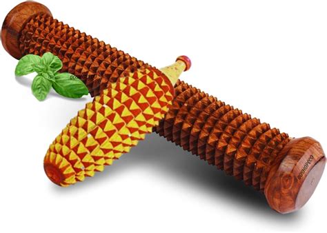 india's big shop Wooden Handmade Handheld Foot Roller Acupressure for ...