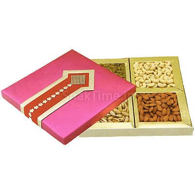 Buy Pink Diamond Arrow Diwali Dry Fruit Gift Box ST17010X10 Online ...