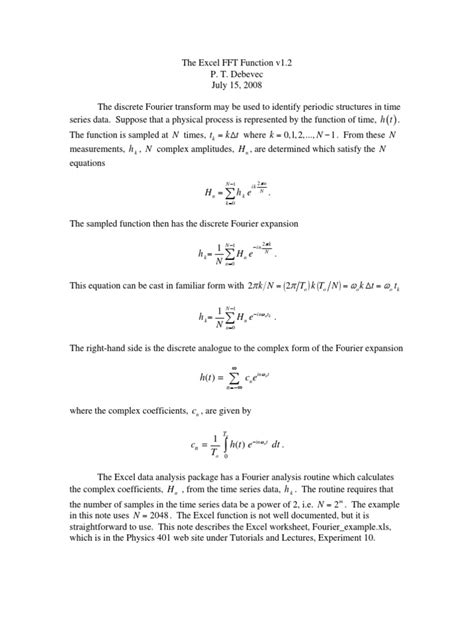 Image result for Excel FFT Tutorial