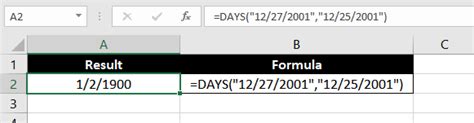 How to Use Days Function in Excel 的图像结果