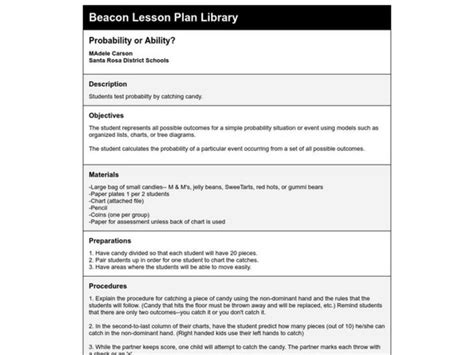 Image result for Possible Learning Objective for Lesson On Probability