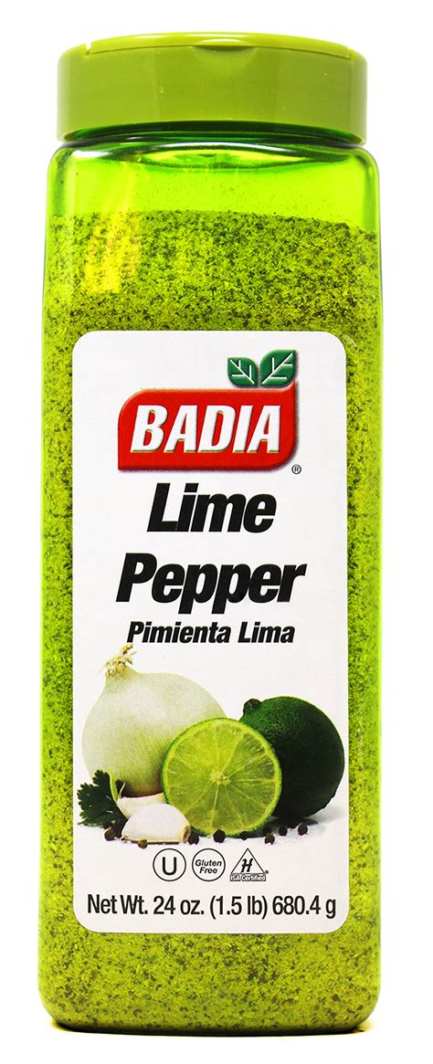 Badia Fine Lime Pepper Seasoning Blend, Spices & Condiments, Salt Added ...