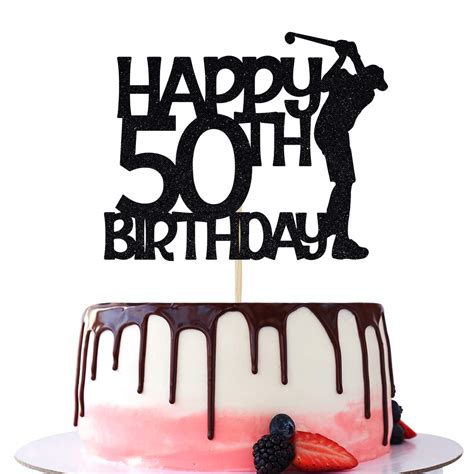 Buy Golf Happy 50th Birthday Cake Topper for Men 50th Birthday, Thirty ...