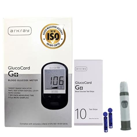 GlucoCard G+ Glucometer – Safe Strip Eject 10 Test Strips