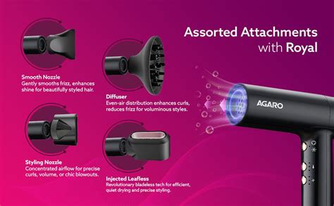 Royal Hair Dryer - 2000 Watts - Black | Ionic Technology | AGARO – Agaro