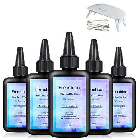 Uv Resin 5x100ml Upgrate Hard Type Crystal Clear Epoxy Resin ...