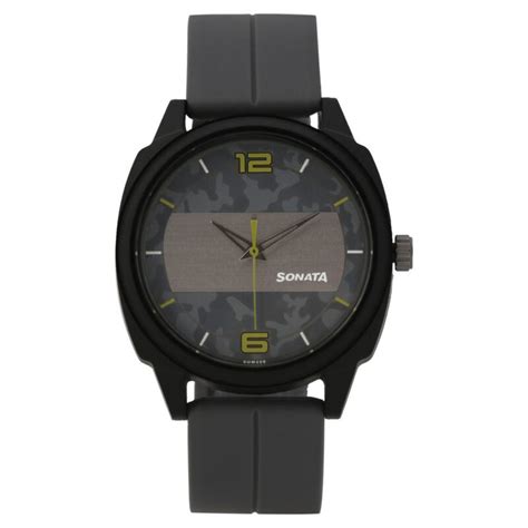 Camo Multicoloured Dial Plastic Strap Watch for Men