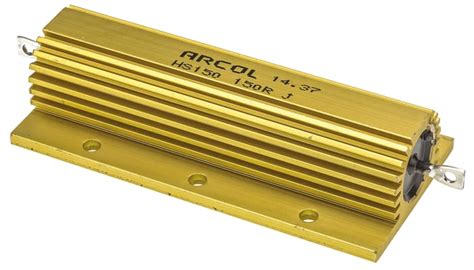 HS150 150R J Arcol | Arcol, 150Ω 150W Wire Wound Chassis Mount Resistor ...