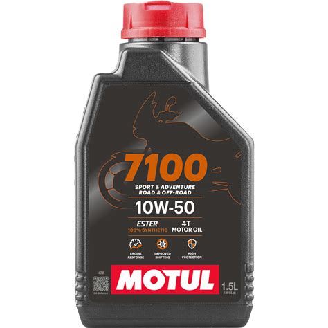 Motul 7100 4T 10W-50 API SN Fully Synthetic Petrol Engine Oil for Bikes ...