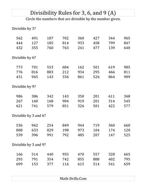 Divisibility Rules Worksheet Pdf | amulette