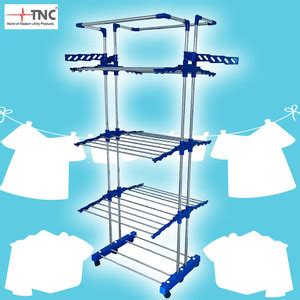 TNC Steel, Plastic Floor Cloth Dryer Stand LUXURY JUMBO DOUBLE POLL 3T ...