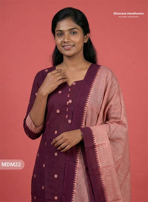 Mangalagiri Cotton 3PC Set with Full-Length Lining & Elastic Pocket Bo ...