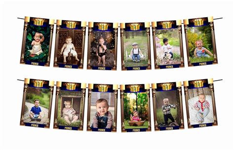 Balloonistics Prince Theme Birthday Photo Banner - Monthly Yearly ...
