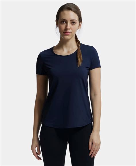 Buy Tactel Microfiber Elastane Relaxed Fit Solid Curved Hem Styled Half ...