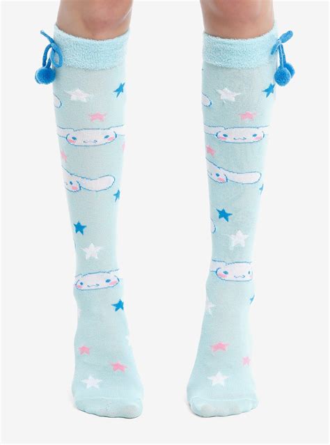 Hot Topic Cinnamoroll Stars Pom Knee-High Socks | Mall of America®