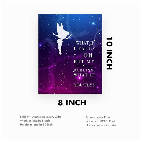 Buy Tinkerbell Quotes-Oh But My Darling, What If You Fly-8 x 10 ...