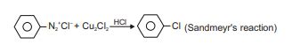 When benzene diazonium chloride is treated with cuprous chloride and ...