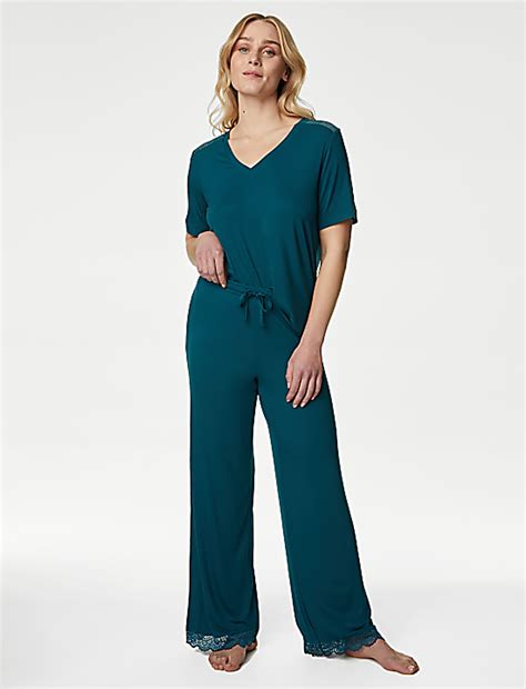 Buy Body Soft™ Wide Leg Pyjama Bottoms at Marks & Spencer
