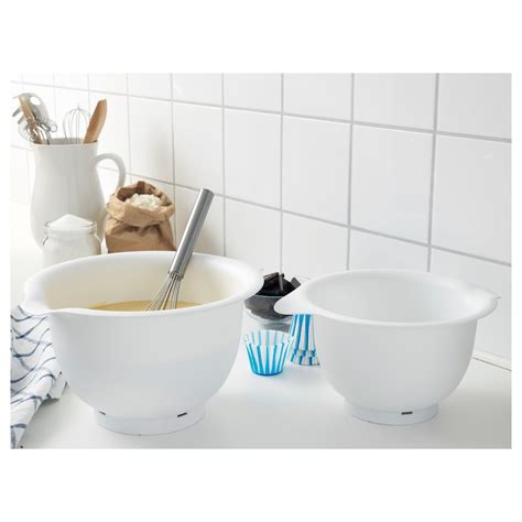 VISPAD mixing bowl, set of 2, white - IKEA