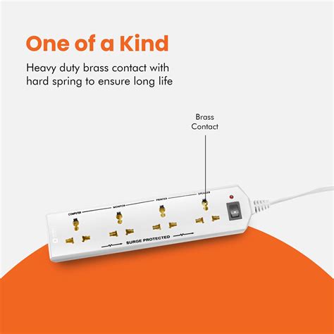 Buy 4 Socket Extension Board with 2 Metre Wire (White) Online in India ...