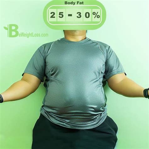 25 To 30 Percent Body Fat For Men