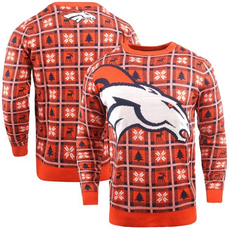 Denver Broncos Forever Collectibles Big Logo Christmas Jumper - Mens ...