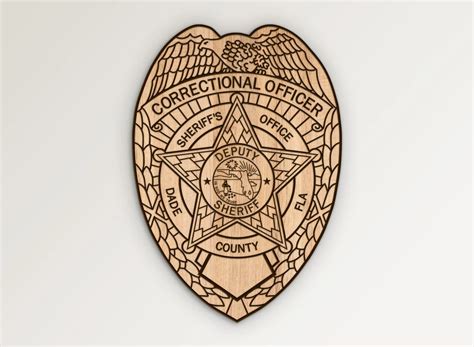 Dade County Florida Sheriff Correctional Officer Badge SVG Vector Files ...