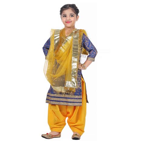 Punjabi Dress for Girls Traditional Folk Dance Costume for Kids ...