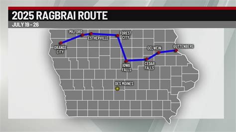 RAGBRAI 52 announces 2025 route – who13.com