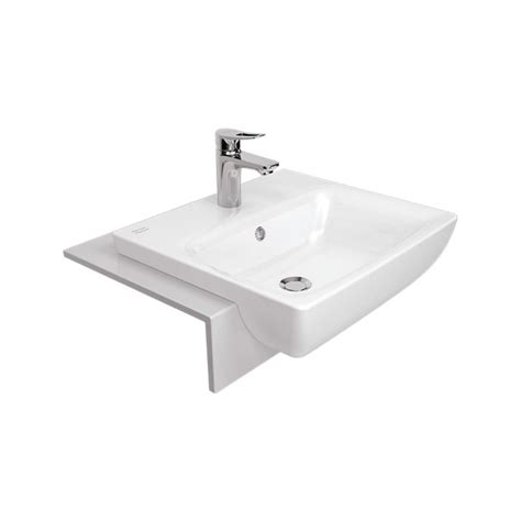 American Standard - Semi Recessed Rectangle White Wash Basin - Milano ...