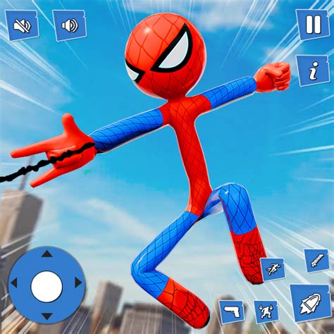 Real Stickman Spider Fighter Rope Hero Flying Action Game 2025 - App on ...