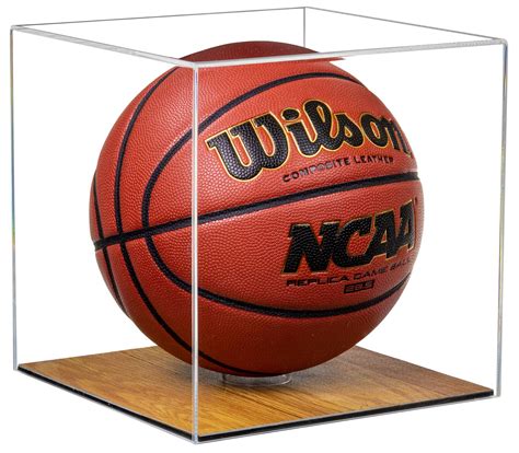 Acrylic Basketball Display Case with Wood Floor – Better Display Cases