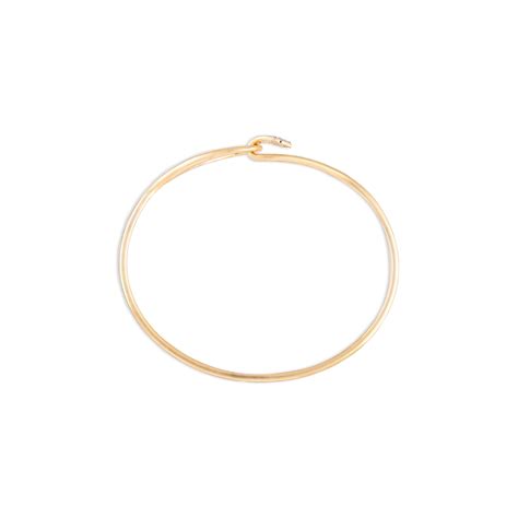 14Kt Yellow Gold Bangle With Diamonds