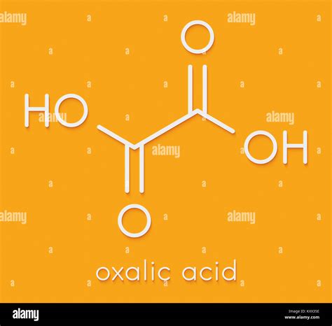Oxalic acid molecule. Skeletal formula Stock Photo - Alamy