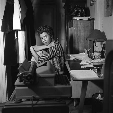 Playwright Lorraine Hansberry in her apartment in New York City, 1959 ...