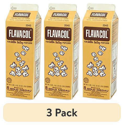 (3 pack) Flavacol Popcorn Season Salt - 1 35oz Carton (2 Pack) - Walmart.com