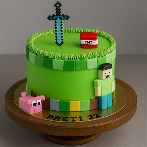 Order Minecraft Pig and Sword Cake Online | YummyCake