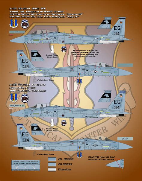 Buy Bullseye Model Aviation BMA48008 1:48 Decals - F-15C Eagle 'Desert ...