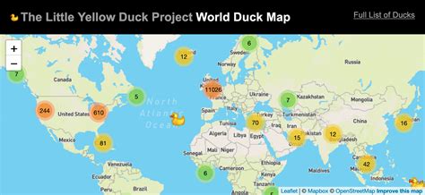 World Duck Map — The Little Yellow Duck Project