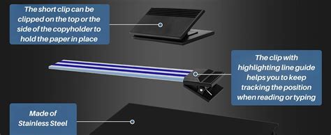 Desktop Document Holder Stand with 7 Adjustable Positions, Black Metal ...